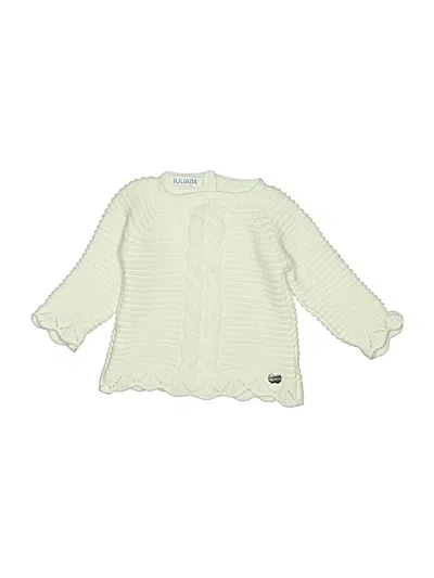 Pre-owned Assorted Brands Babies' Cardigan Sweater In White