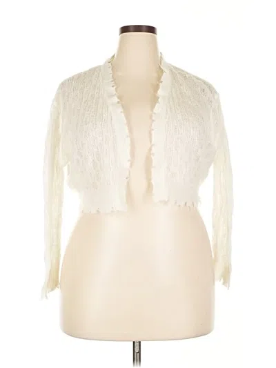 Pre-owned Assorted Brands Cardigan Sweater In White