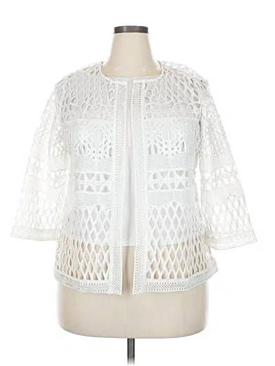 Pre-owned Assorted Brands Cardigan Sweater In White