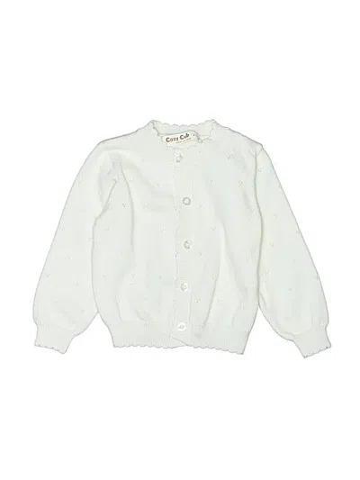 Pre-owned Assorted Brands Babies' Cardigan Sweater In White