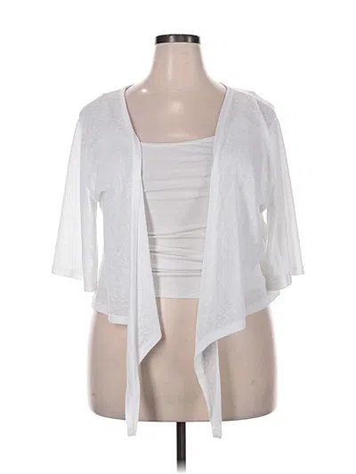 Pre-owned Assorted Brands Cardigan Sweater In White