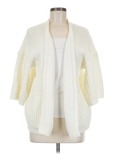 Pre-owned Assorted Brands Cardigan Sweater In White