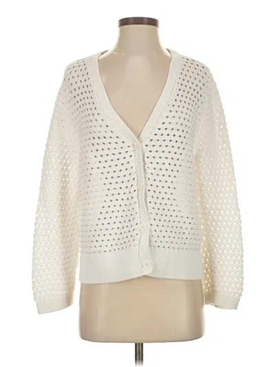 Pre-owned Assorted Brands Cardigan Sweater In White