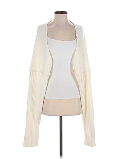 Pre-owned Assorted Brands Cardigan Sweater In White