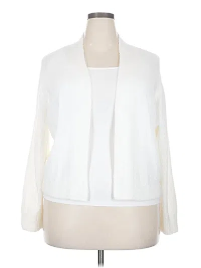 Pre-owned Assorted Brands Cardigan Sweater In White