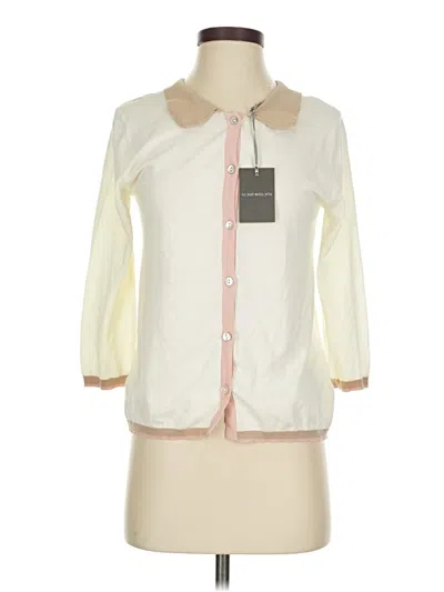 Pre-owned Assorted Brands Cardigan Sweater In White
