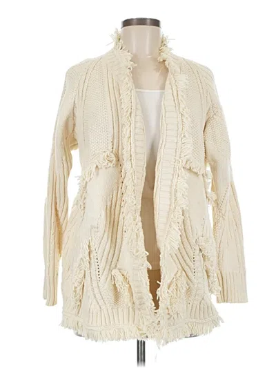 Pre-owned Assorted Brands Cardigan Sweater In White