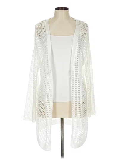 Pre-owned Assorted Brands Cardigan Sweater In White