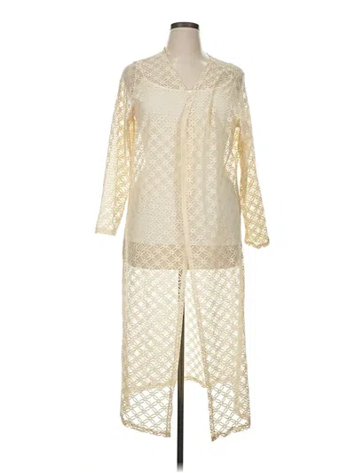 Pre-owned Assorted Brands Cardigan Sweater In White