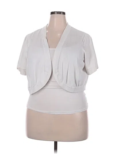 Pre-owned Assorted Brands Cardigan Sweater In White