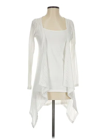 Pre-owned Assorted Brands Cardigan Sweater In White