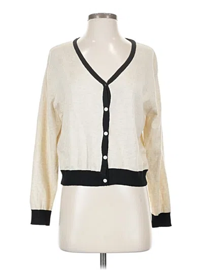 Pre-owned Assorted Brands Cardigan Sweater In White