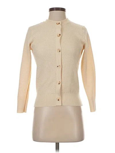 Pre-owned Assorted Brands Cardigan Sweater In White