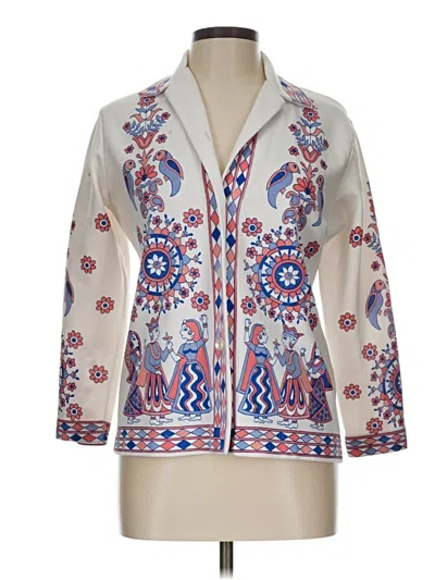 Pre-owned Assorted Brands Cardigan Sweater In White