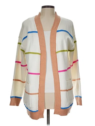 Pre-owned Assorted Brands Cardigan Sweater In White