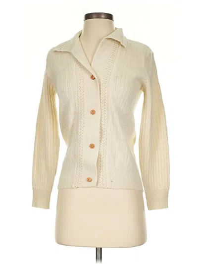 Pre-owned Assorted Brands Cardigan Sweater In White