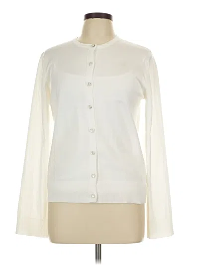 Pre-owned Assorted Brands Cardigan Sweater In White