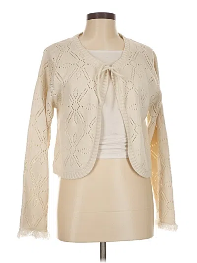 Pre-owned Assorted Brands Cardigan Sweater In White
