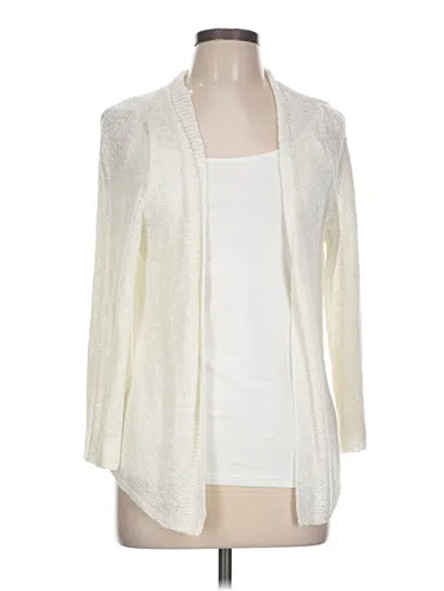 Pre-owned Assorted Brands Cardigan Sweater In White
