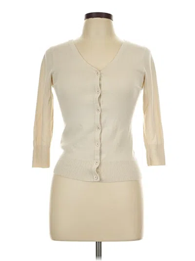 Pre-owned Assorted Brands Cardigan Sweater In White