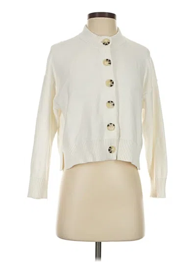 Pre-owned Assorted Brands Cardigan Sweater In White