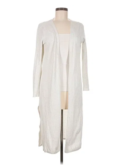 Pre-owned Assorted Brands Cardigan Sweater In White