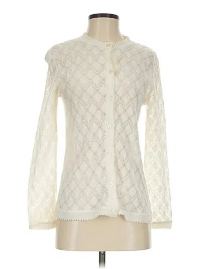 Pre-owned Assorted Brands Cardigan Sweater In White