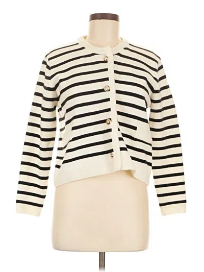 Pre-owned Assorted Brands Cardigan Sweater In White
