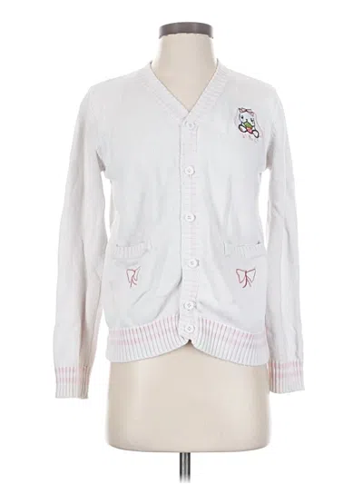 Pre-owned Assorted Brands Cardigan Sweater In White