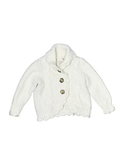 Pre-owned Assorted Brands Babies' Cardigan Sweater In White