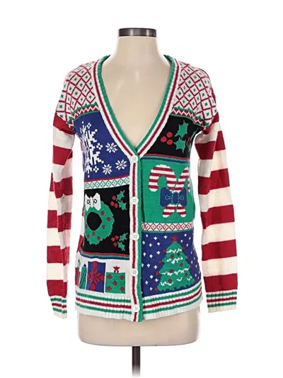 Pre-owned Assorted Brands Cardigan Sweater In White