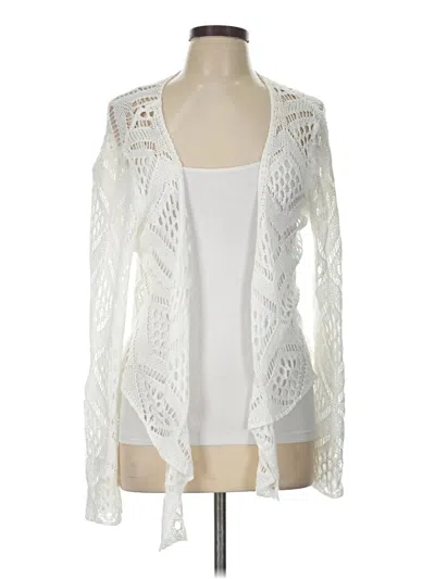 Pre-owned Assorted Brands Cardigan Sweater In White