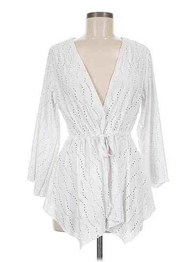 Pre-owned Assorted Brands Cardigan Sweater In White