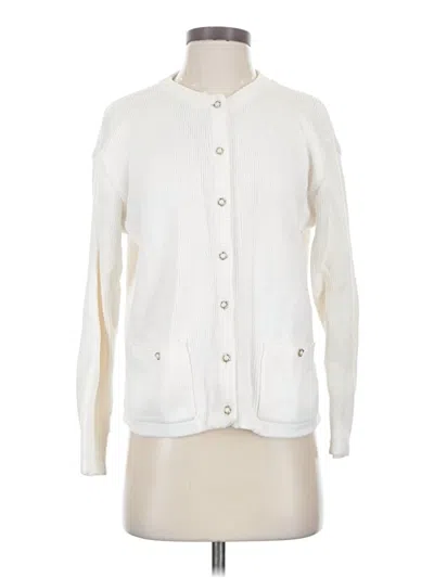 Pre-owned Assorted Brands Cardigan Sweater In White