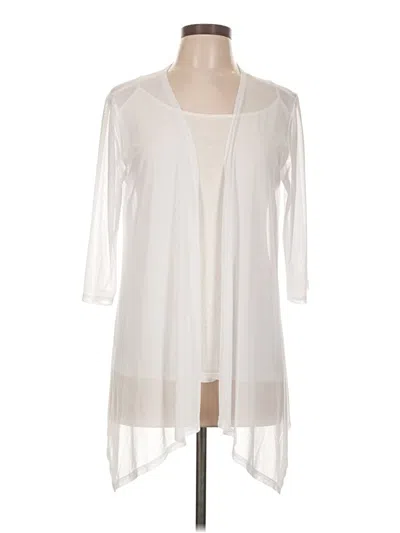 Pre-owned Assorted Brands Cardigan Sweater In White