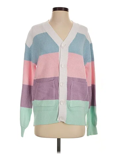 Pre-owned Assorted Brands Cardigan Sweater In White