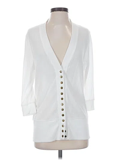 Pre-owned Assorted Brands Cardigan Sweater In White