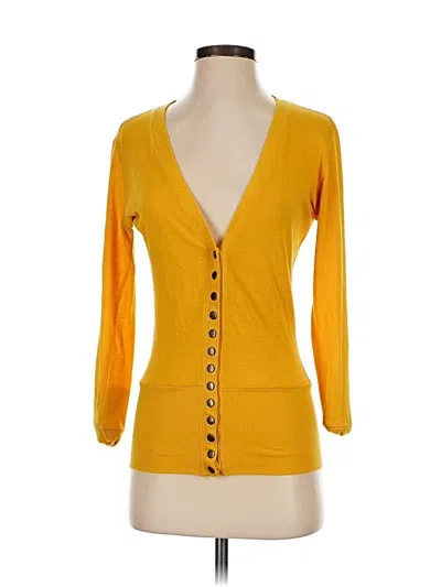 Pre-owned Assorted Brands Cardigan Sweater In Yellow