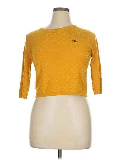 Pre-owned Assorted Brands Cardigan Sweater In Yellow