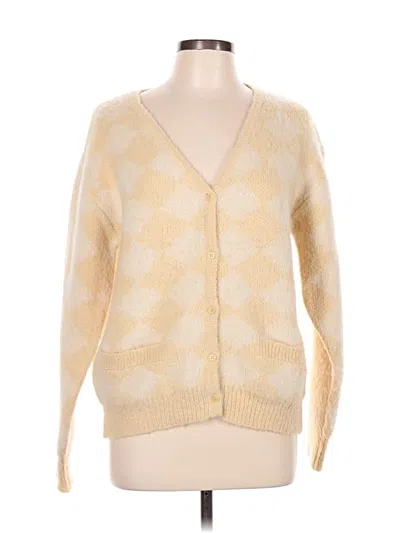 Pre-owned Assorted Brands Cardigan Sweater In Yellow
