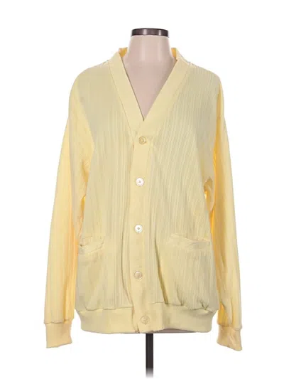 Pre-owned Assorted Brands Cardigan Sweater In Yellow