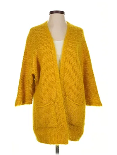 Pre-owned Assorted Brands Cardigan Sweater In Yellow
