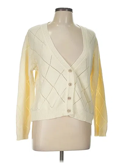 Pre-owned Assorted Brands Cardigan Sweater In Yellow