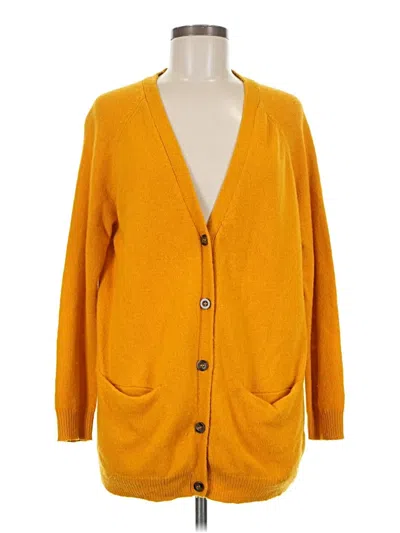 Pre-owned Assorted Brands Cardigan Sweater In Yellow