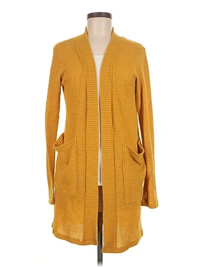Pre-owned Assorted Brands Cardigan Sweater In Yellow
