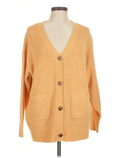 Pre-owned Assorted Brands Cardigan Sweater In Yellow