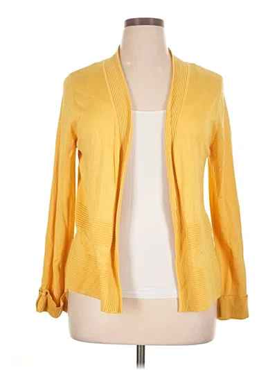 Pre-owned Assorted Brands Cardigan Sweater In Yellow