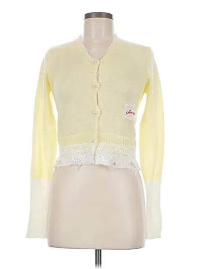 Pre-owned Assorted Brands Cardigan Sweater In Yellow