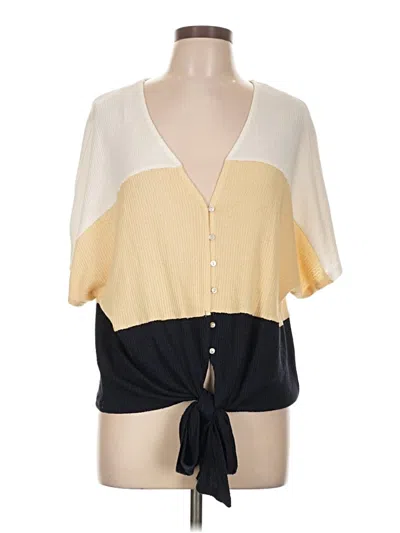 Pre-owned Assorted Brands Cardigan Sweater In Yellow