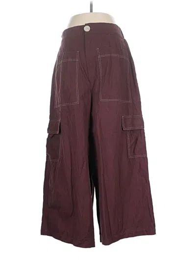 Pre-owned Assorted Brands Cargo Pants In Burgundy